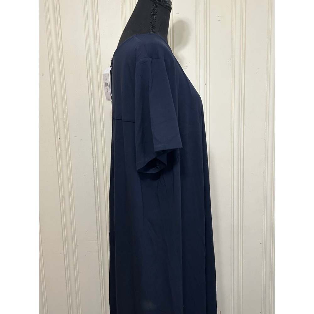 NWT J. Jill Wearever Navy Blue Short Sleeve Tee Shirt Dress 2X Plus Capsule - Picture 2 of 9